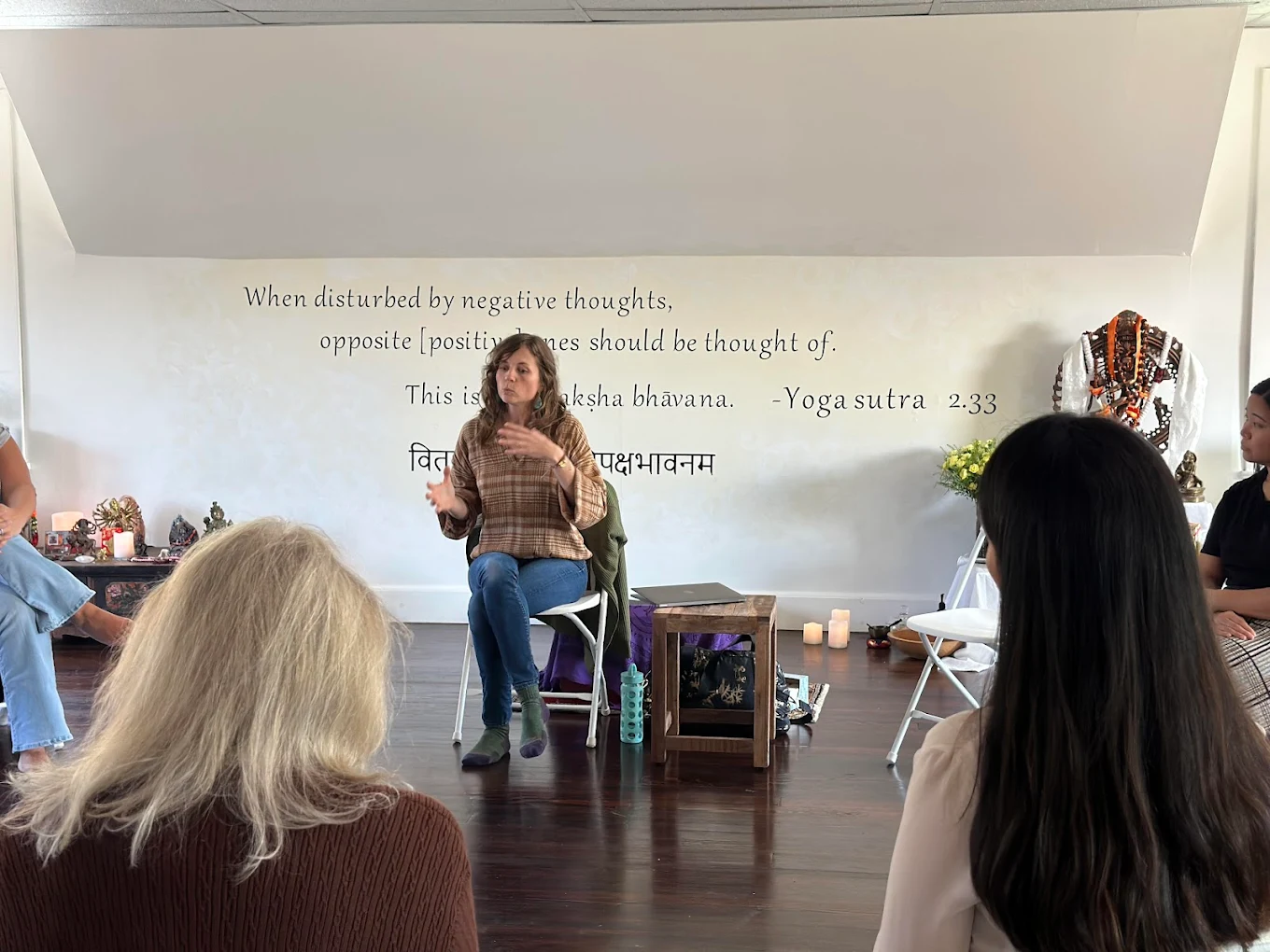 A small spousal grief support circle gathered at the Center for Mind Body Balance in Bergen County NJ