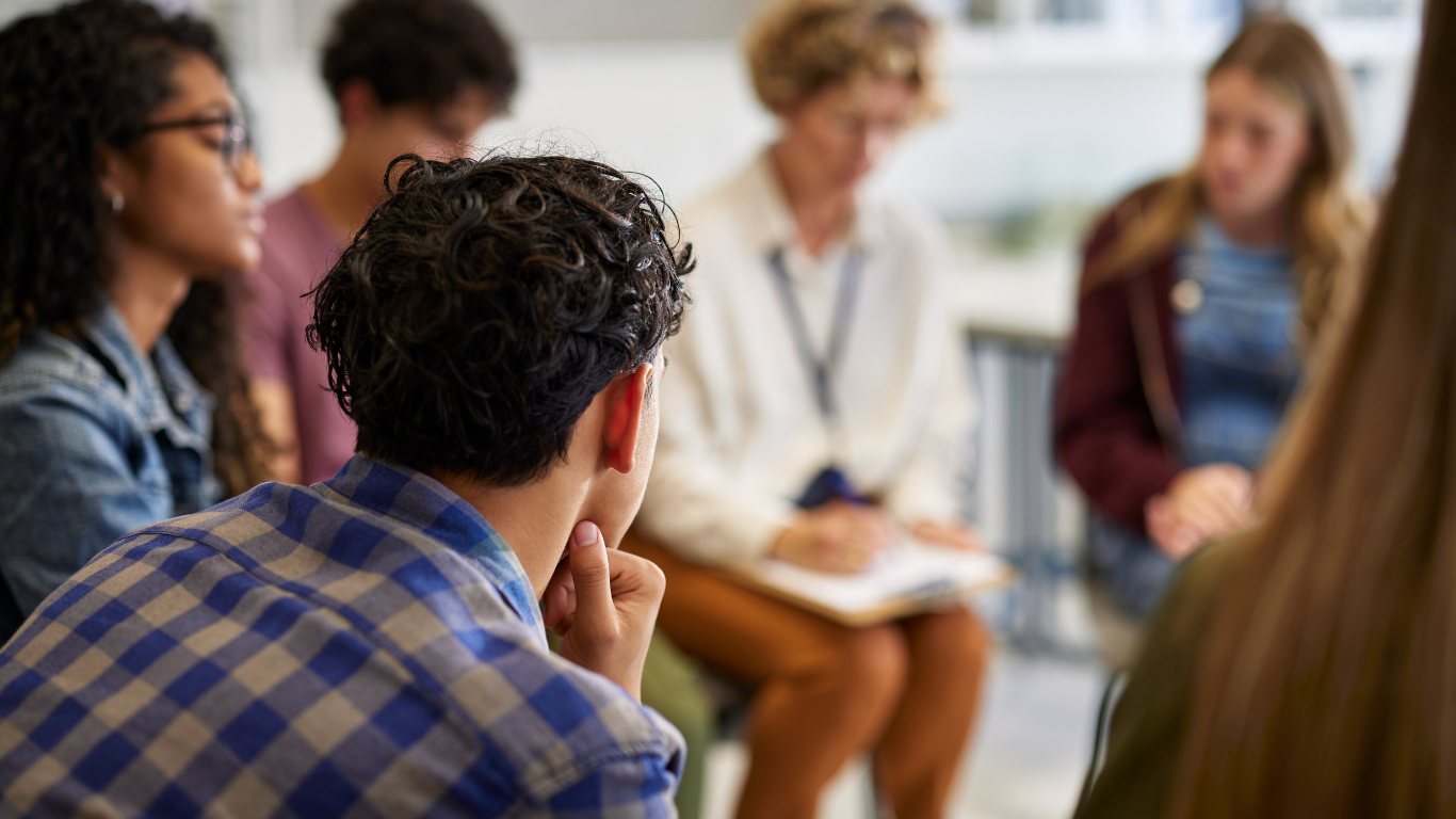 A family in a grief counseling session at the Center for Mind Body Balance, Saddle River NJ